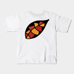 Minimal Geometric Leaf Kids T-Shirt